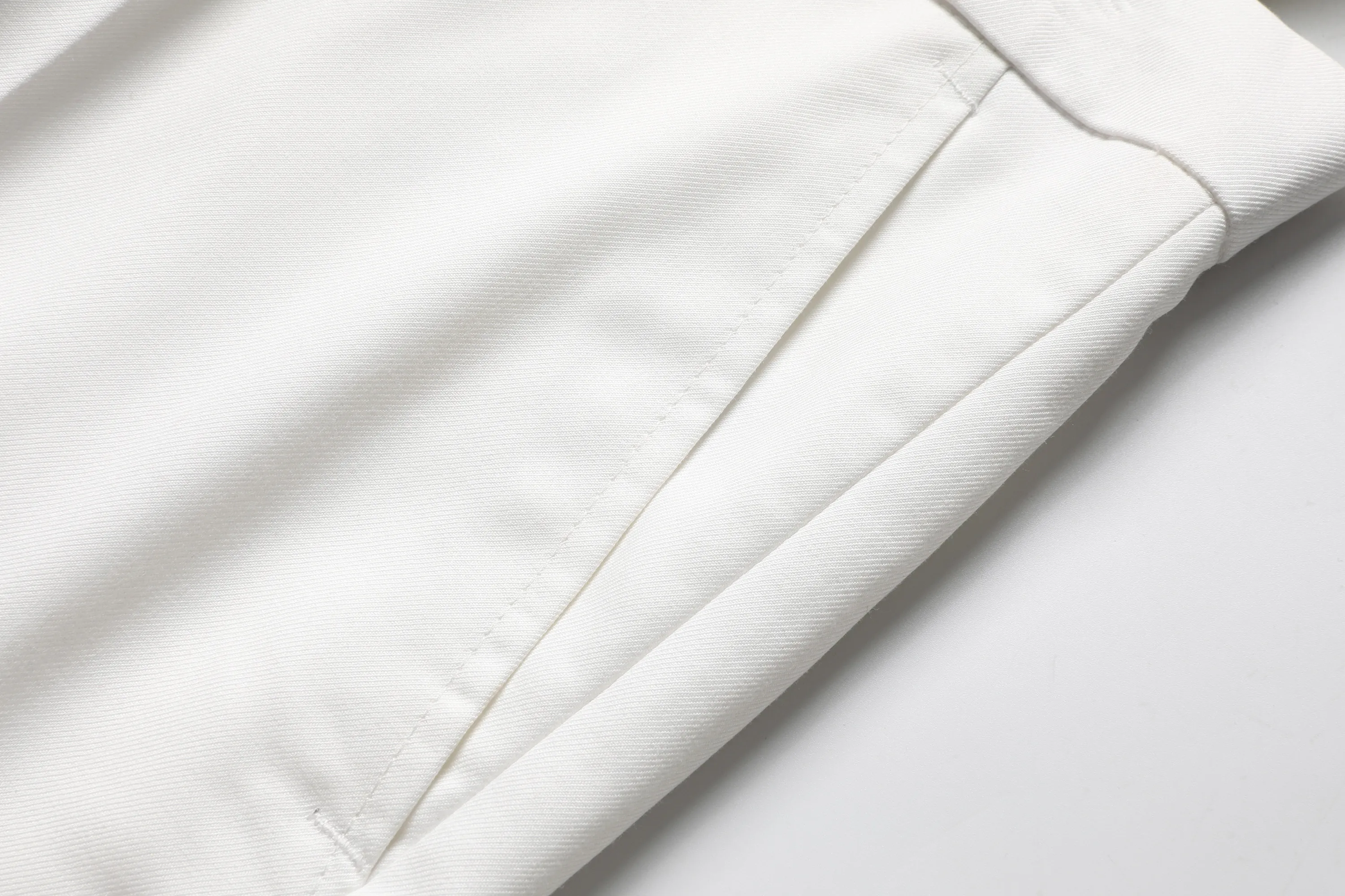 Setelan Putih Tiga Potong Pria, Anti Kerutan, Tanpa Besi, Setelan Formal Bisnis Bulu Anti Lengket, Pakaian Kerja Tempat Kerja Empat Musim Dr