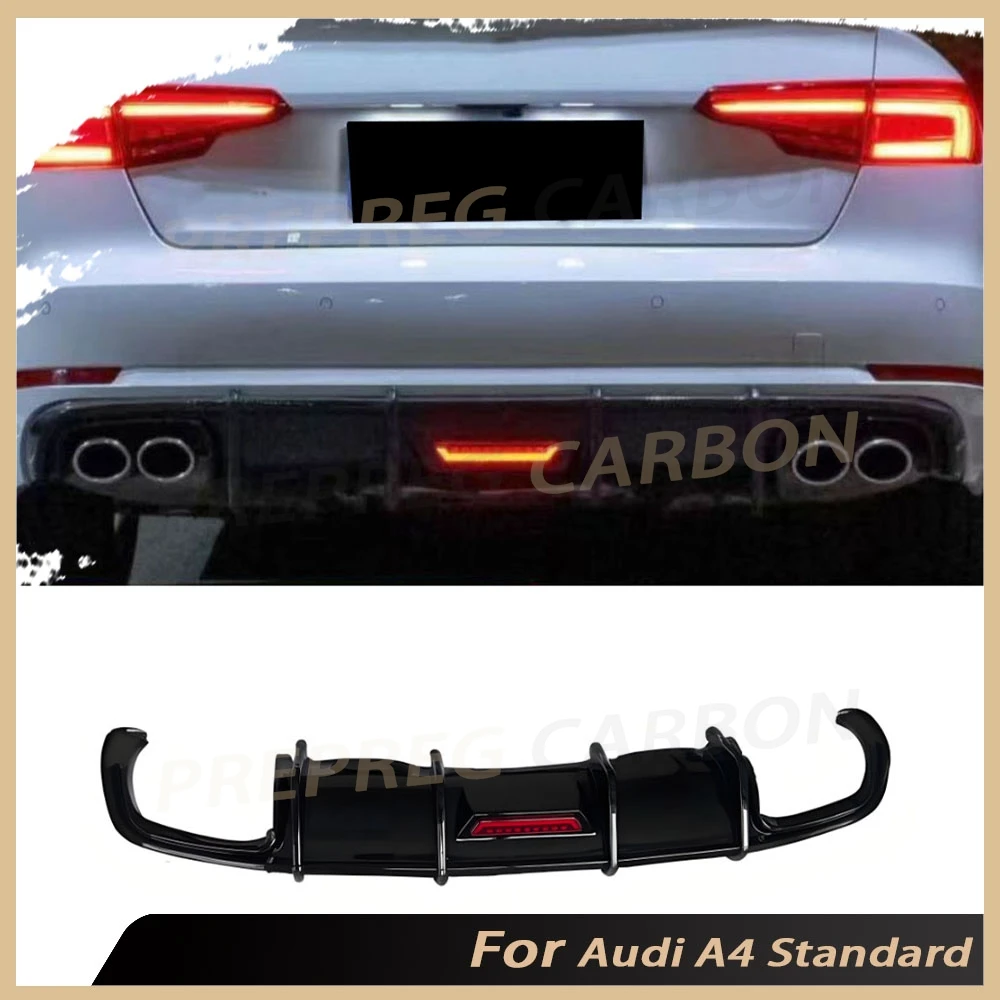 

Rear Bumper Lip Diffuser Spoiler For Audi A4 Standard 2017-2019 Rear Diffuser ABS Body Kits Accessories Car Styling