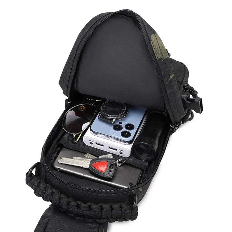 Men's Waist Bag Outdoor Sports Shoulder Fanny Packs Camping Hiking Fishing Climbing Chest Pack for Male Travel Sling Chest Bags