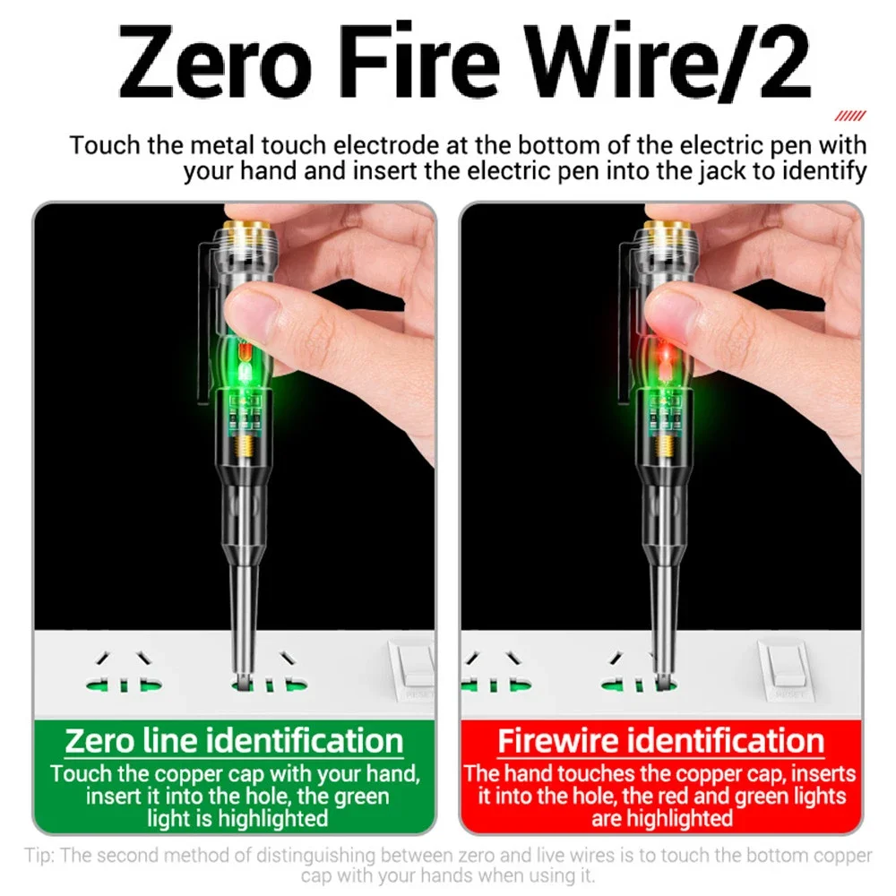 1/2/3pcs Intelligent Voltage Tester Pen 24/70-250V Induction Power Detector Pen Electrical Screwdriver Indicator Circuit Tester