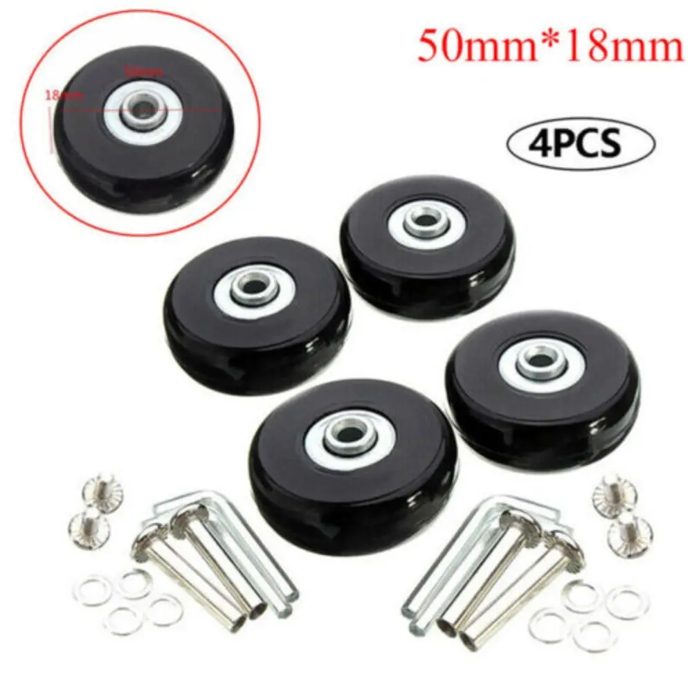 57-59MM Sliding Dia40mm/50mm/60mm Silent Casters  Repair Suitcase Parts Axles Travel Luggage  Wheels Axles Repair Kit