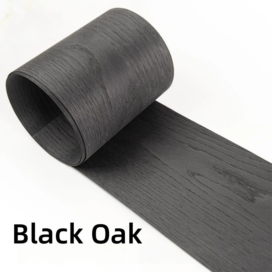 Thick Cut Natural Dyed Black Oak Crown Wood Veneer for Woodworking Furniture Crafting and Decorative Surface Finishing