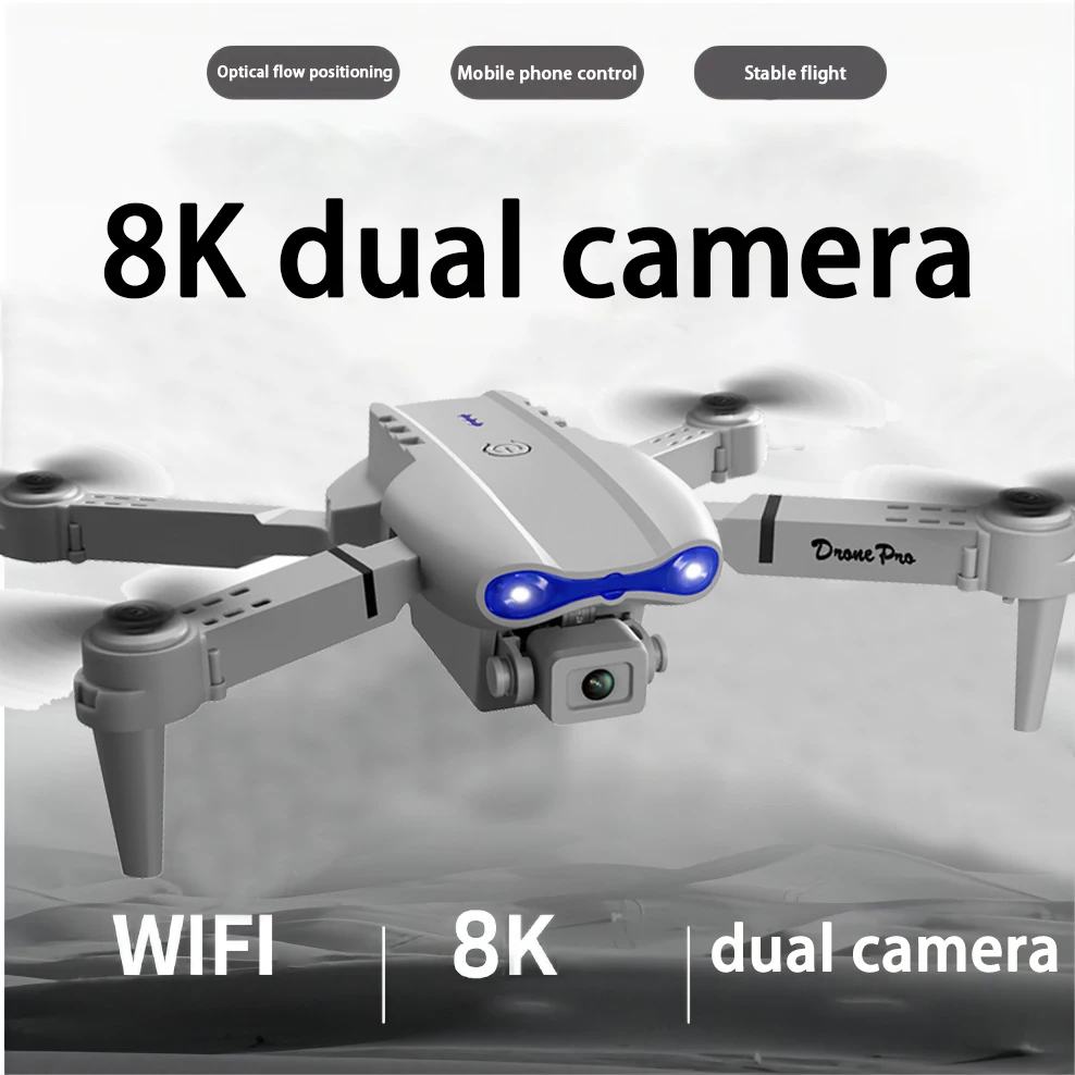 

Новый модернизированный дрон E88 8K с двойной камерой HD Дрон для аэрофотосъемки с экраном Складной квадрокоптер RC Игрушка для детей Мальчики RC Подарки