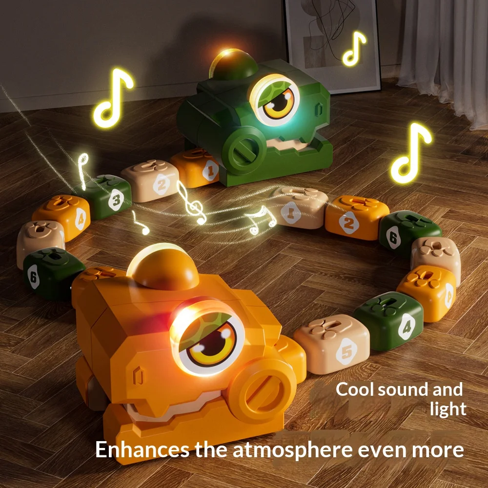 Wireless Remote Control Magnetic Snake Toy Smart Eating Puzzle Game Realistic Desktop RC Car Toy Educational Gift