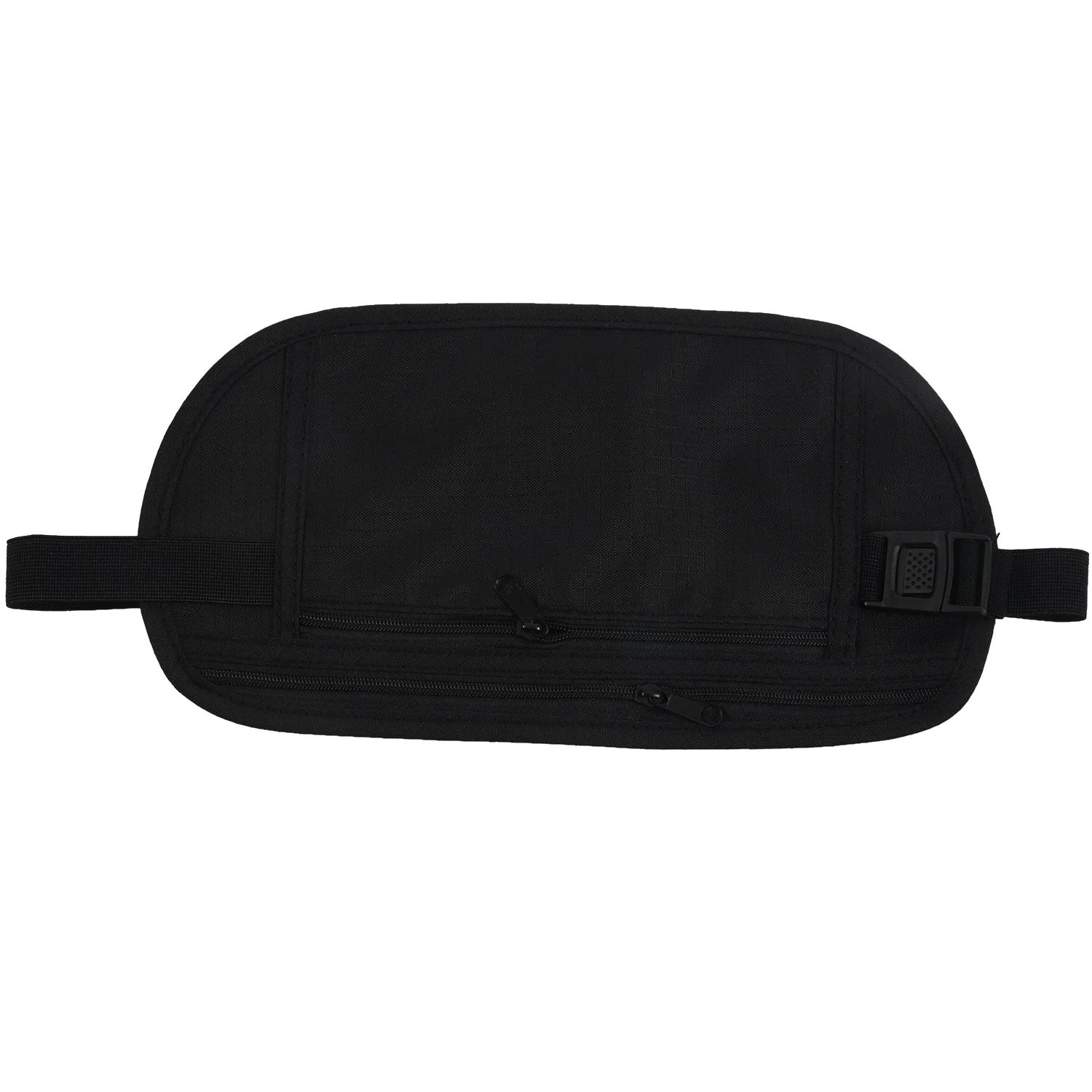 ABQR  Waist Pouch for Passport Money Belt Bag Hidden Security Wallet Black