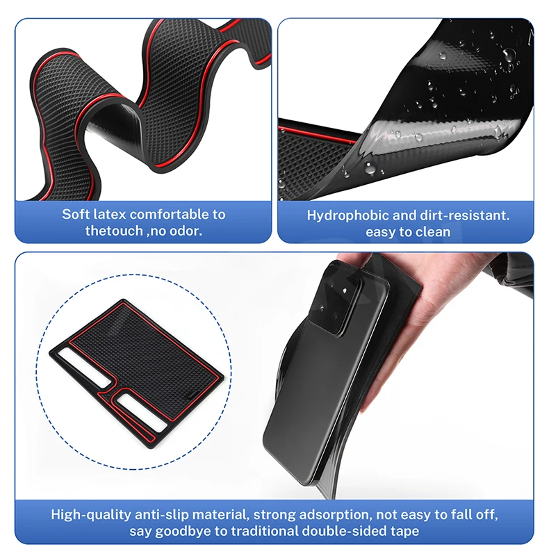 Für Renault Clio 2026 Autotür-Ablagefach-Matte Rutschfeste Türschlitz-Auflage Auto-Zubehör für Renault Clio 6 – Detail 5