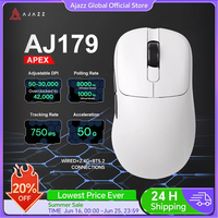 Ajazz AJ179 Apex PAW3950 Wireless Gaming Mouse with RGB Charging Dock, Computer Macro Mouse Gamer,Lightweight Ergonomic PC Mice