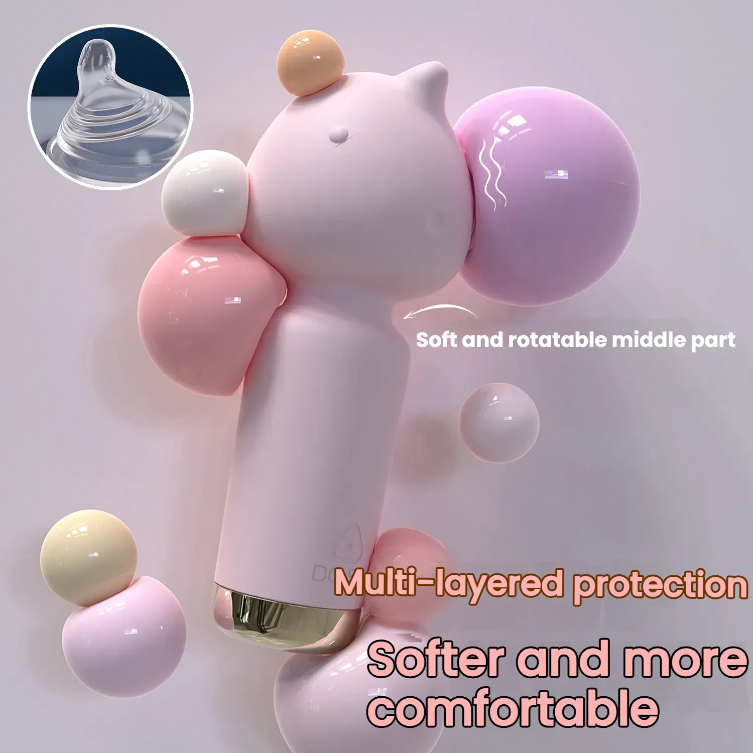 Giocattolo adulto del sesso del vibratore dell'unicorno per le donne, masturbatore di stimolazione multi-parte, design portatile compatto, bastone da massaggio del clitorideG-Spot