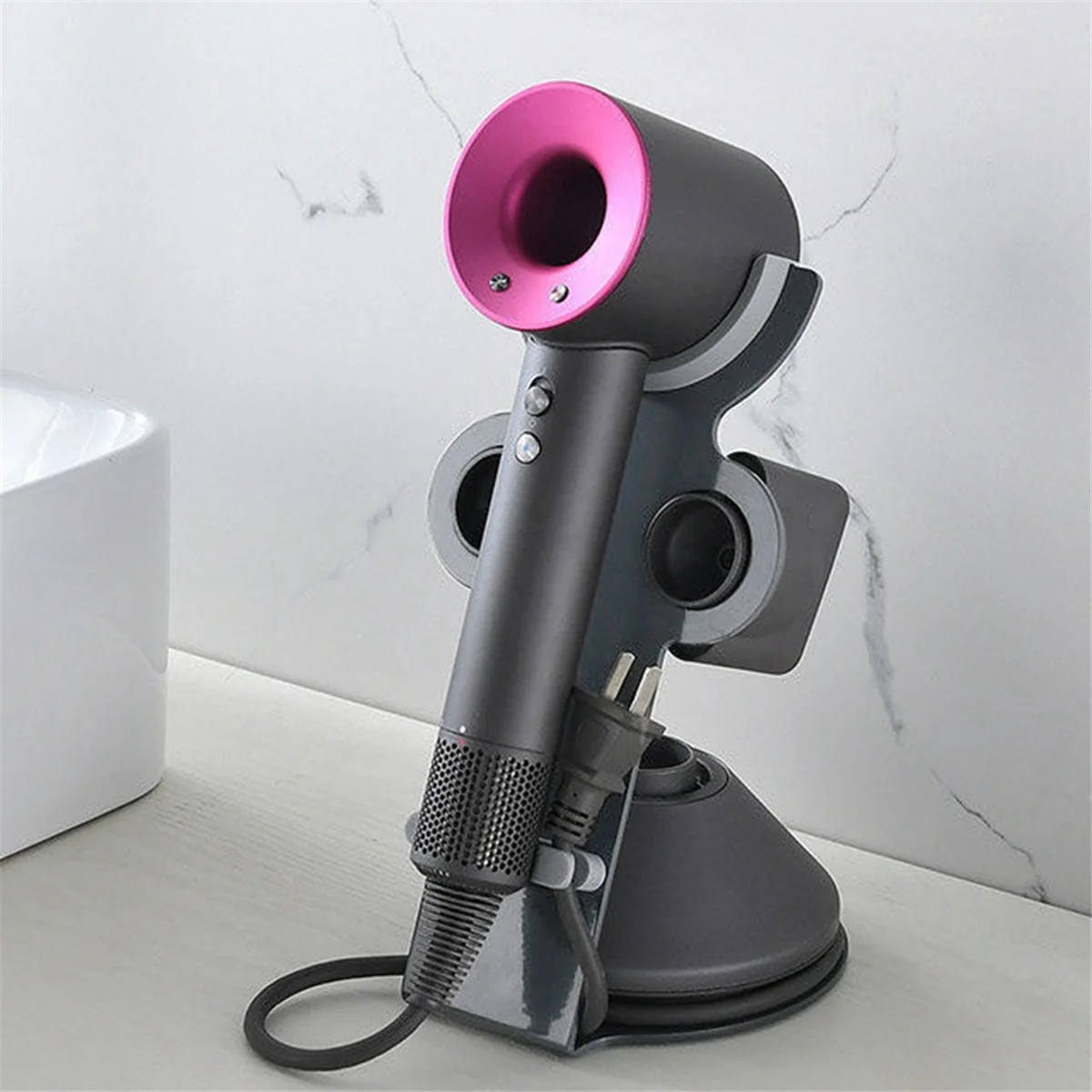 For Laifen Hair Dryer Stand Vertical Bathroom Anti-Scratch Hair Dryer Storage Shelf Black