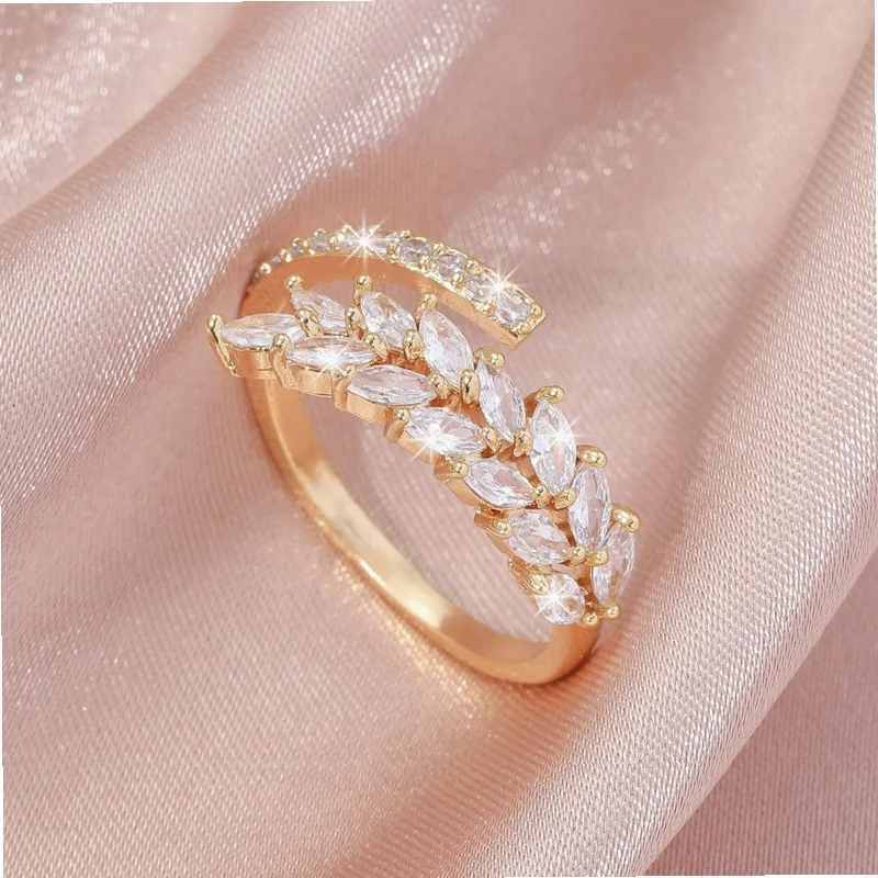 Wheat Ear Ring for Women, Hypoallergenic Stainless Steel, Simple Light Luxury Jewelry Gift