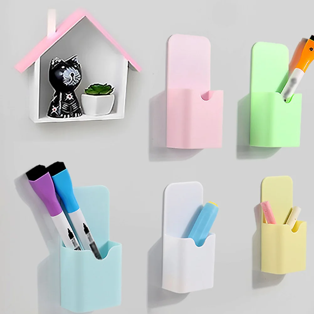 

5 Pcs Graffiti Office White Board Refrigerator Marker Holder Liquid Chalk Pp Magnetic Organizer School Pen