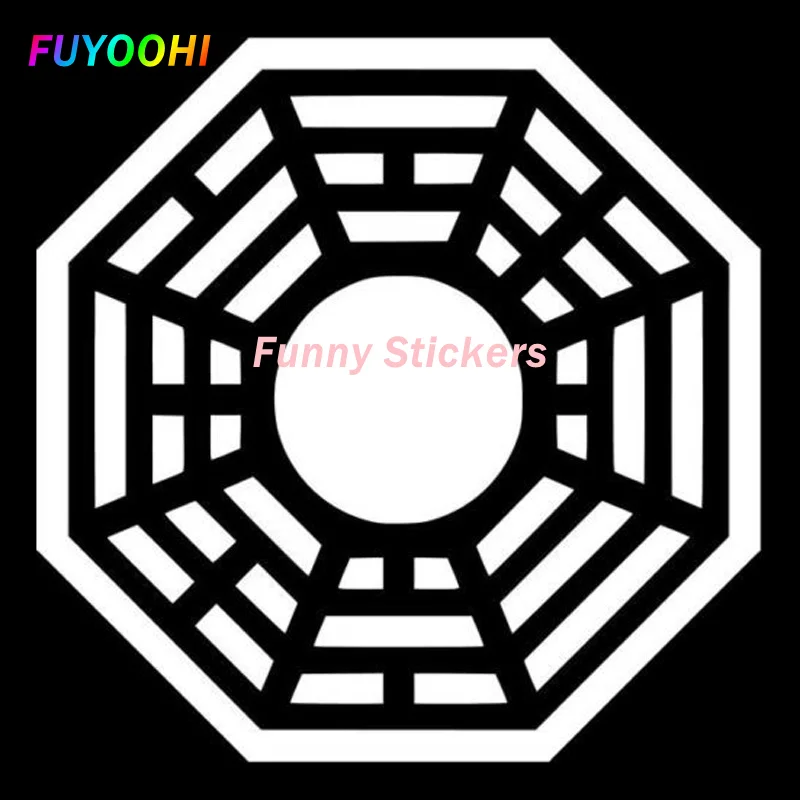 FUYOOHI Funny Stickers Personality Dharma Wheel Buddha Symbolic Vinyl Car-Styling Enhance Your Car's Aesthetic Value