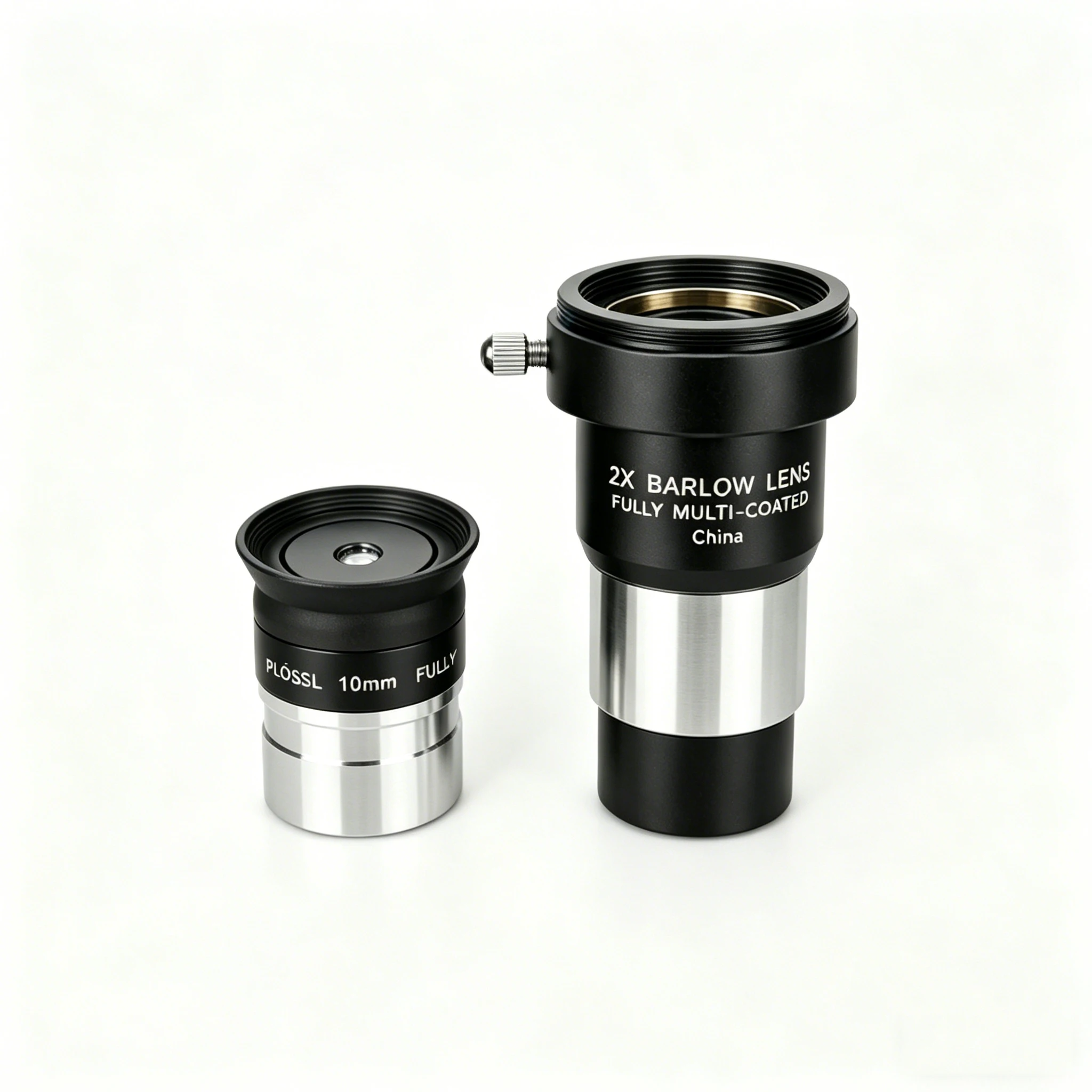 Juego de accesorios profesionales para telescopio: ocular Plossl de 1,25 pulgadas y lente Barlow 2X con revestimiento completo para telescopio astronómico