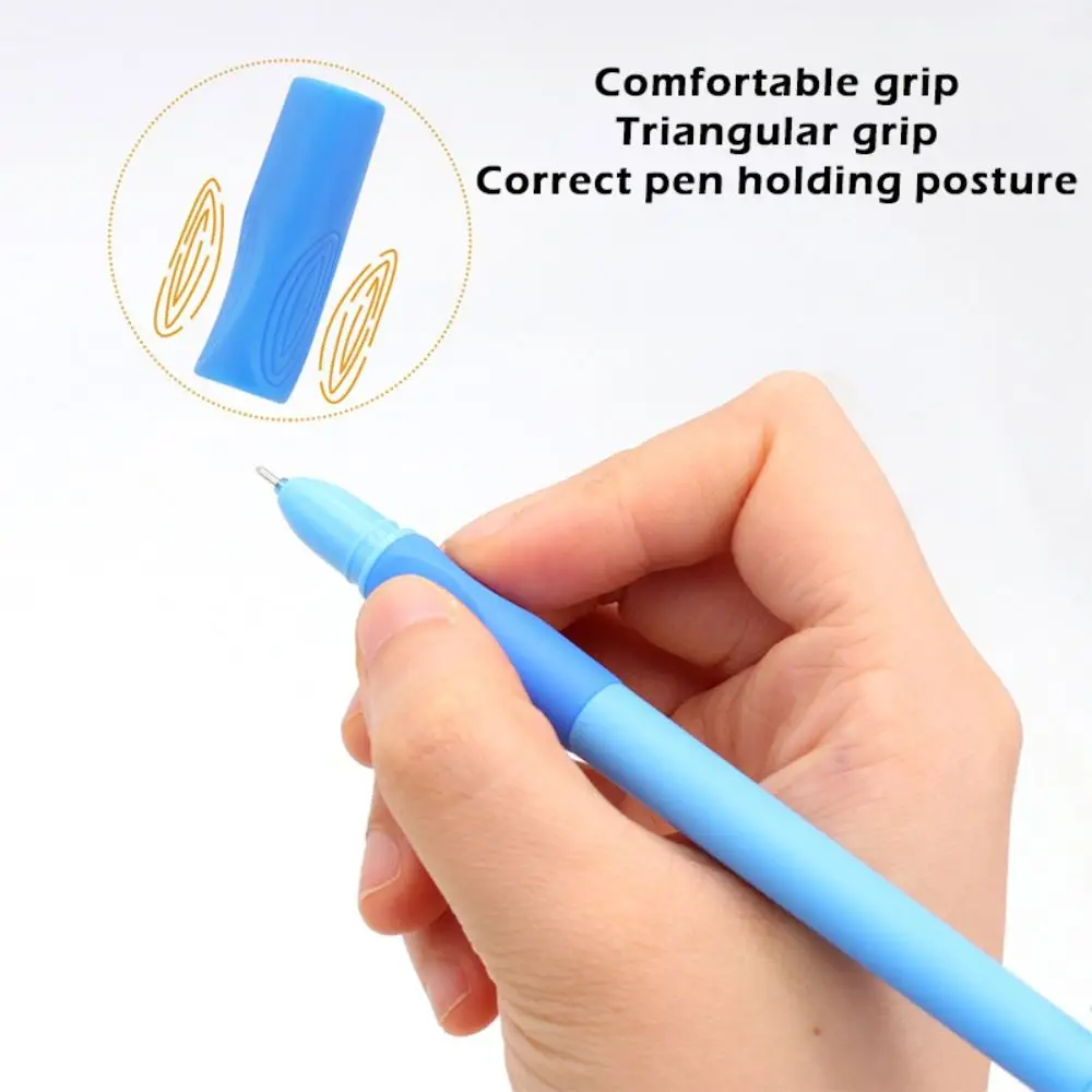 High Quality Colored Gel Pen Blue/Black Ink Correct Holding Pen Posture Neutral Pen Smooth Writing Needle Pen Gift