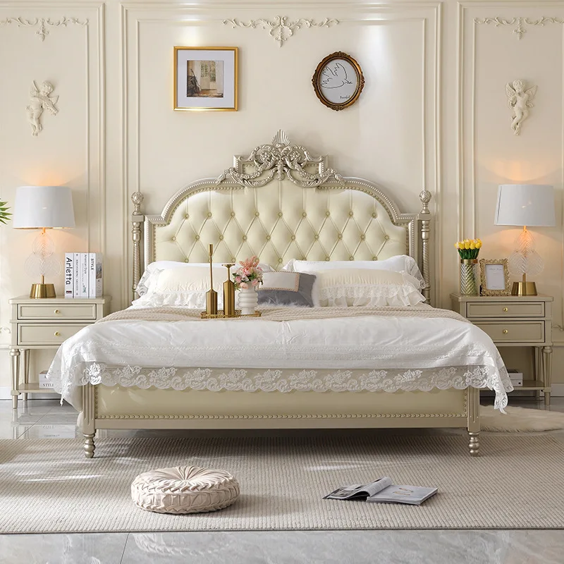 

High Quality Apartment Bed Aesthetics Fashionable Confortable Wedding Bed Organizer Designer Cama De Casal Bedroom Furniture