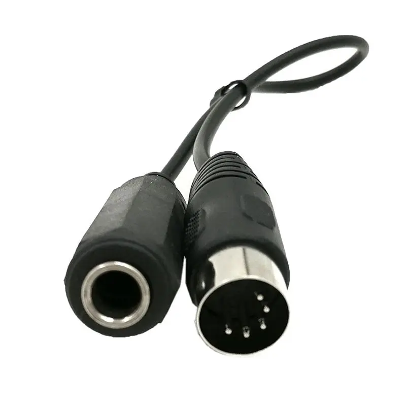 30cm 6.35mm Audio Jack to 90 ° Elbow MIDI DIN5Pin 5-core Adapter Microphone Audio Output 6.35mm 1/4 