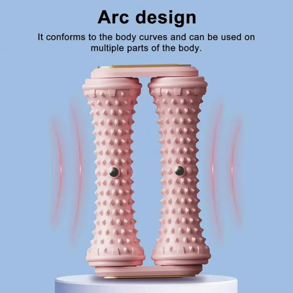 

Double Row Roller Foot Massage Roller Ergonomic Shape Medium Firmness Foot Relaxation Tool Manual Control Deep Tissue Roller