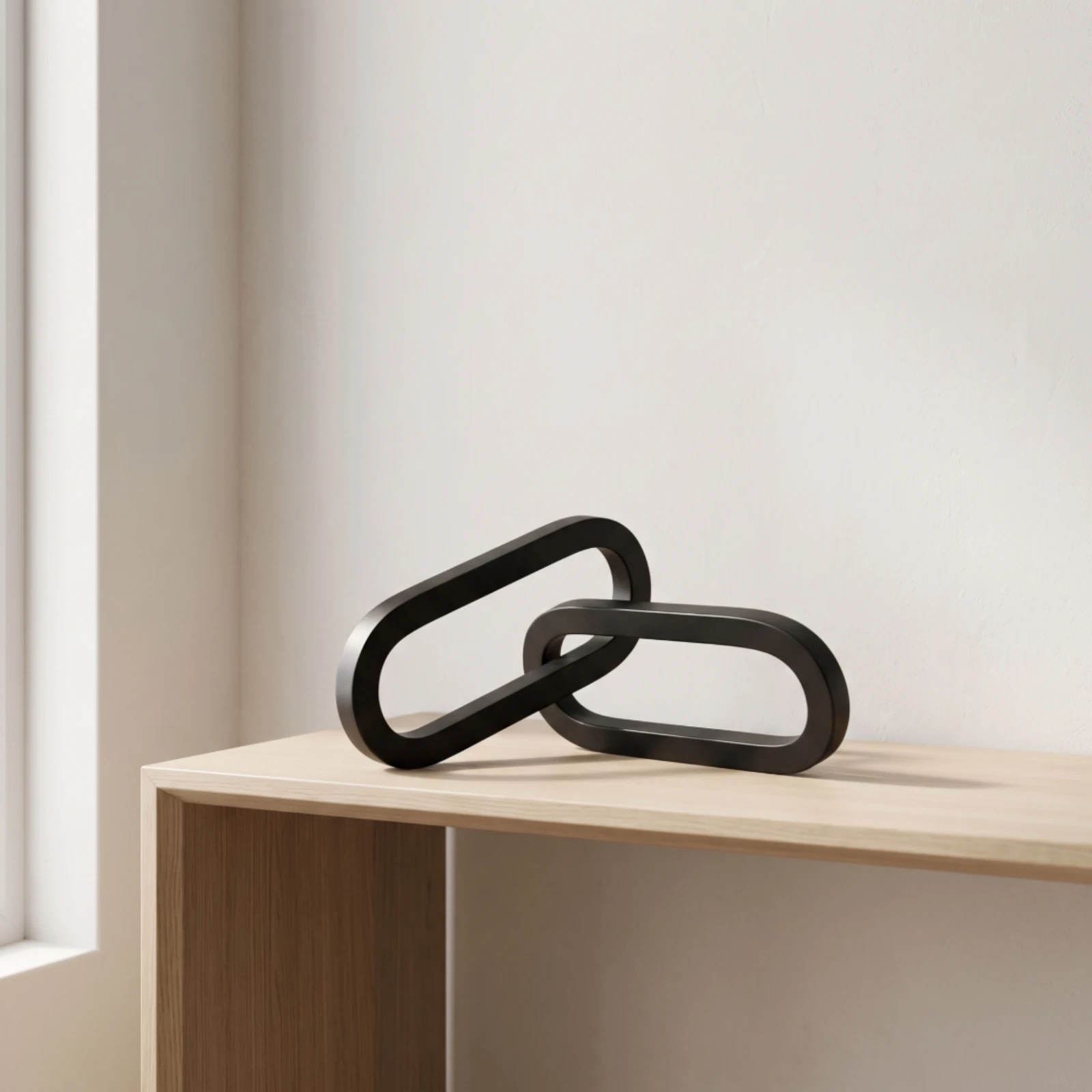 Abstract Sculpture Freestanding Geometric Sculpture Table Ornament Sleek Decor Artistic for Home Decorators, Living Room