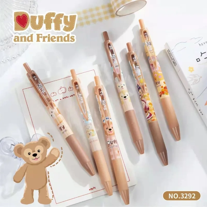 New The Disney Bear Duffy Printed 0.5mm Gel Pen Disney Cartoon Animation Peripheral Cute Student High-Look Press Pen Wholesale