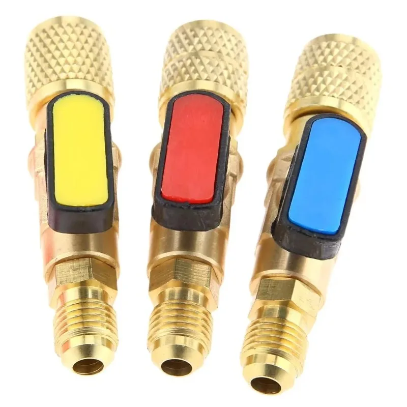 

Выпускной клапан Соединительный шланговый адаптер Латунь R22 R410A Шаровой клапан Кондиционер Закрытие хладагента