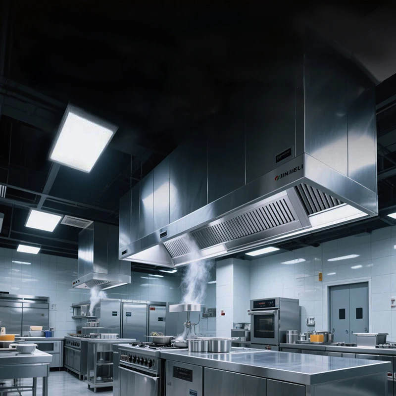 Customizable Commercial Exhaust Range Hood Super Suction  Gas Disposal Machinery Easy Installation for Restaurant Use