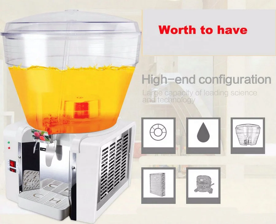 OYLP Stainless Steel Cold & Hot Function Multi-Voltage Commercial 50L Single Tank Juice Dispenser 7-12C