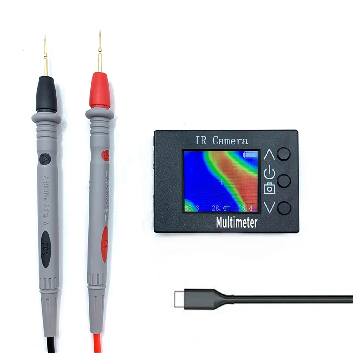 A002 Portable IR Thermal Imaging Multimeter, 32x24 IR Camera & Digital Multimeter 2 in 1 Digital Infrared Thermal Imager