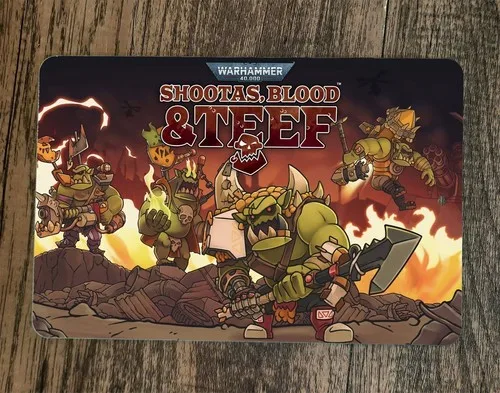 40000 Shootas Blood and Teef  Metal Wall Sign Video Game
