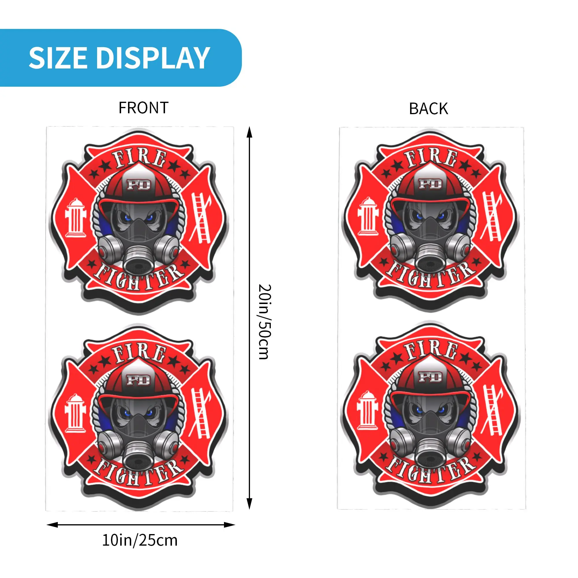 Fire Rescue Firefighter Bandana Neck Warmer Men Women Winter Hiking Ski Scarf Gaiter  Face Cover