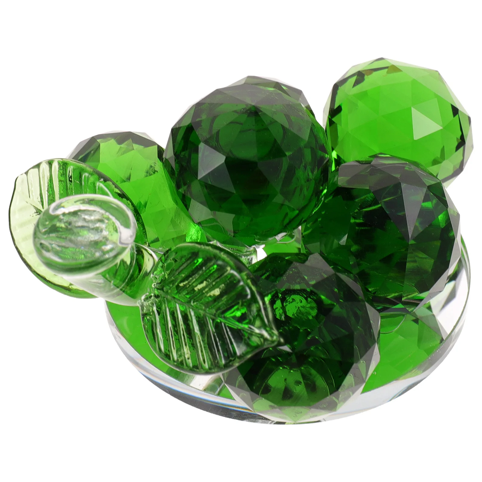 

Small Crystal Grape Statue for Desktop Garden Decor High-Grade Grape Craft with Vibrant Appearance Space-Saving Decoration Item