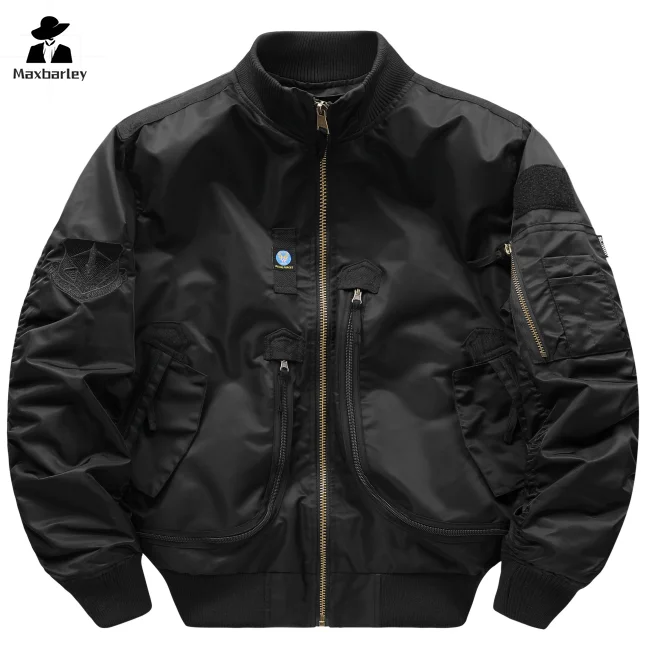 Brand Jacket Men Motorcyclist Hunting Large Pocket Windproof Jacket 2025 New Autumn Male Outdoor Casual Loose Baseball Suit Coat