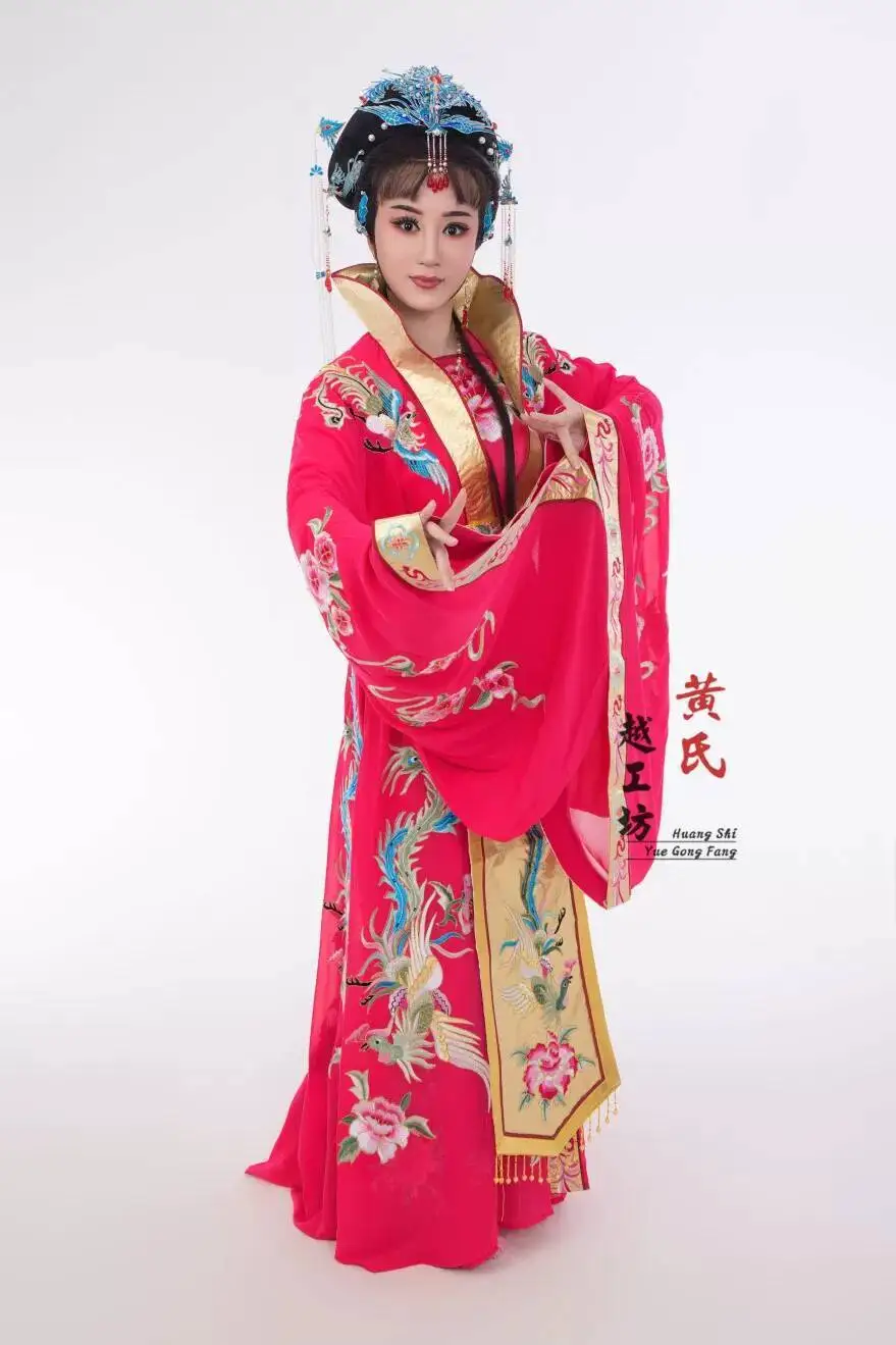 Chinese Ancient Princess Costume Classical Dance  Hanfu Yue Opera Hua Tan Embroidery Performance Cosplay Dress