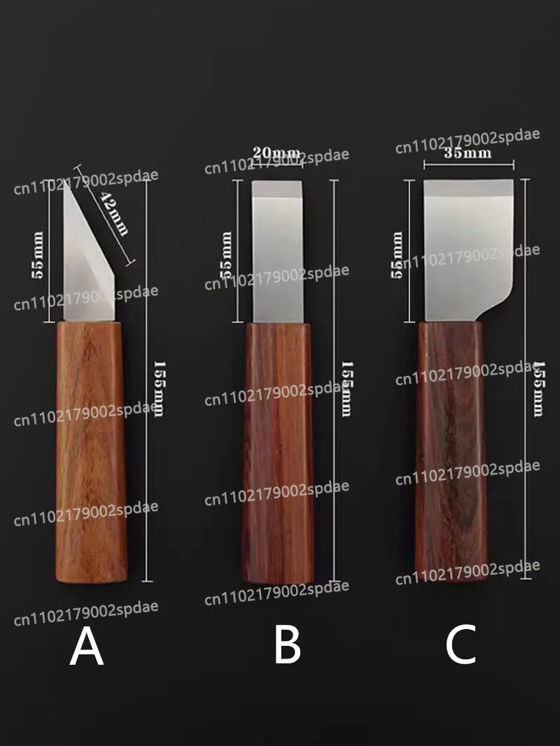 Leather Cutting Thinning Knife 2.5mm Thick Blade 7cr17mu Steel Single-sided 10 ° Blade Angle Handmade DIY Leather Cutting Knife