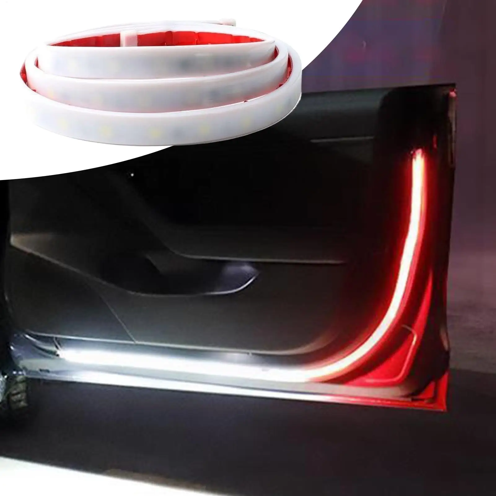 شرائط إضاءة السيارة LED غاسل ضوء سيارة تعديل الإضاءة المحيطة شريط مصابيح ل RV هود مقطورة سلامة دراجة نارية ليلة الباب