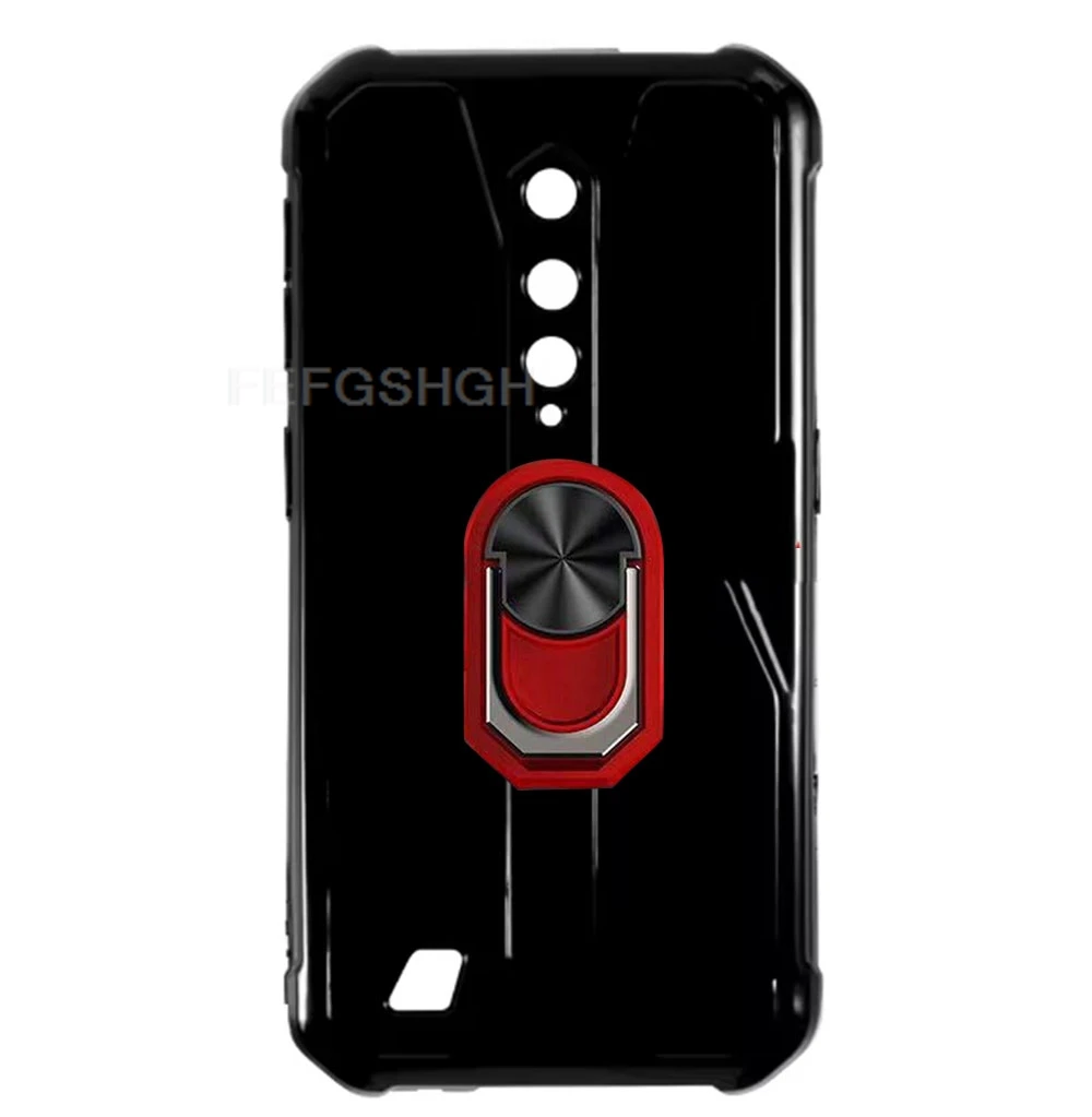 ForUlefone RugKing 2 Pro 5.45" Back Finger Ring Soft TPU Silicone Case Ulefone RugKing 2 Pro RugKing2 Pro Bracket Phone Cover
