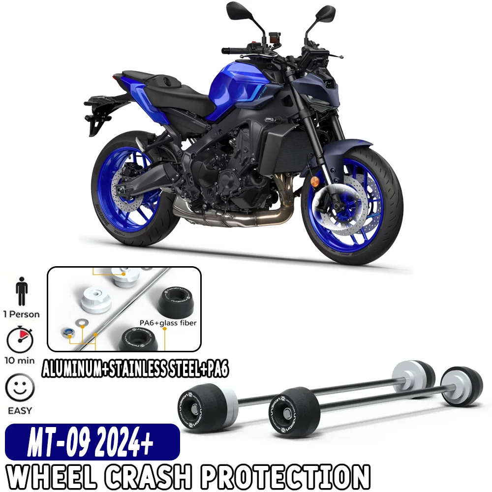 

2025 MT-09 FOR YAMAHA MT09 MT09SP 2024 2025 Front Axle Sliders Rear Fork Swingarm Spools Sliders Crash Protector