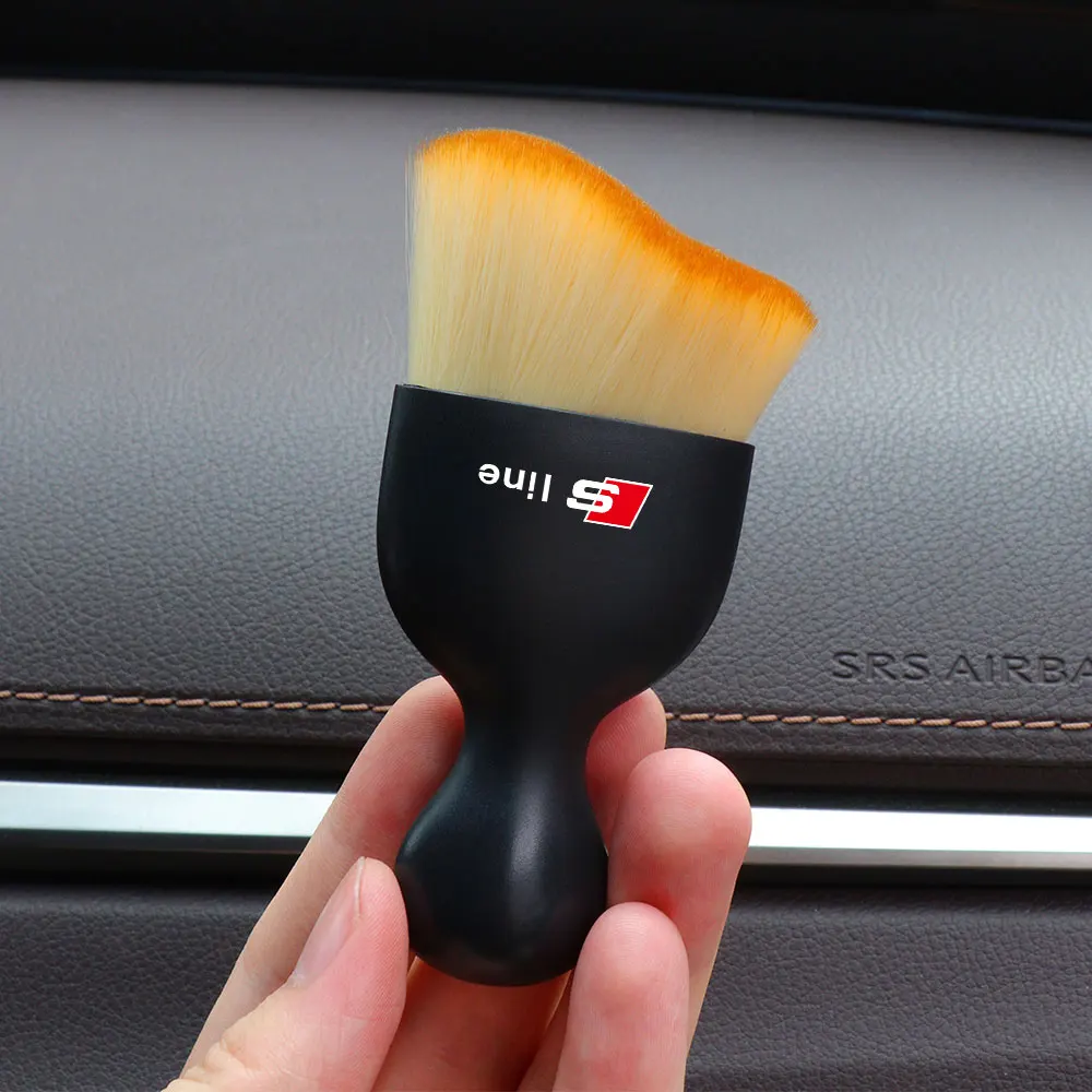 Car Air Conditioner Outlet Dashboard Cleaning Brush Auto Interior Dust Brush for Audi Sline A3 8P S3 8V A4 B8 B6 B7 A6 C6 C6 Q5