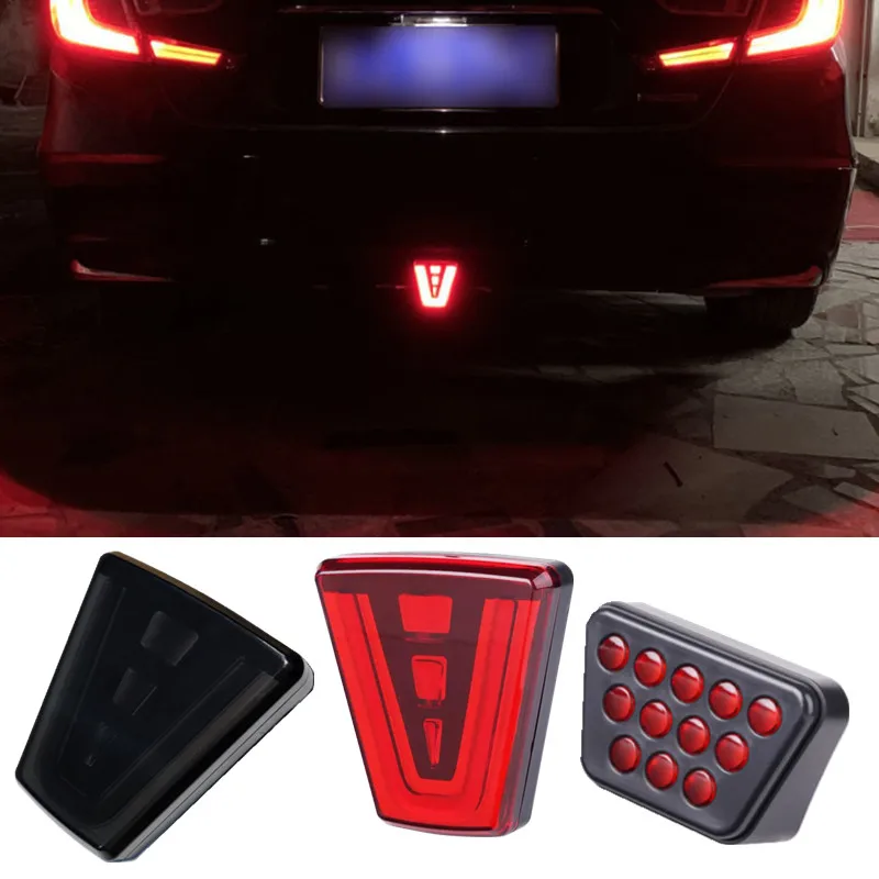 

Universal Rear Bumper Diffuser Rear Fog Light w/ F1 Style Strobe Brake Feature & Adjustable Add-On Mounting Bracket For Car SUV