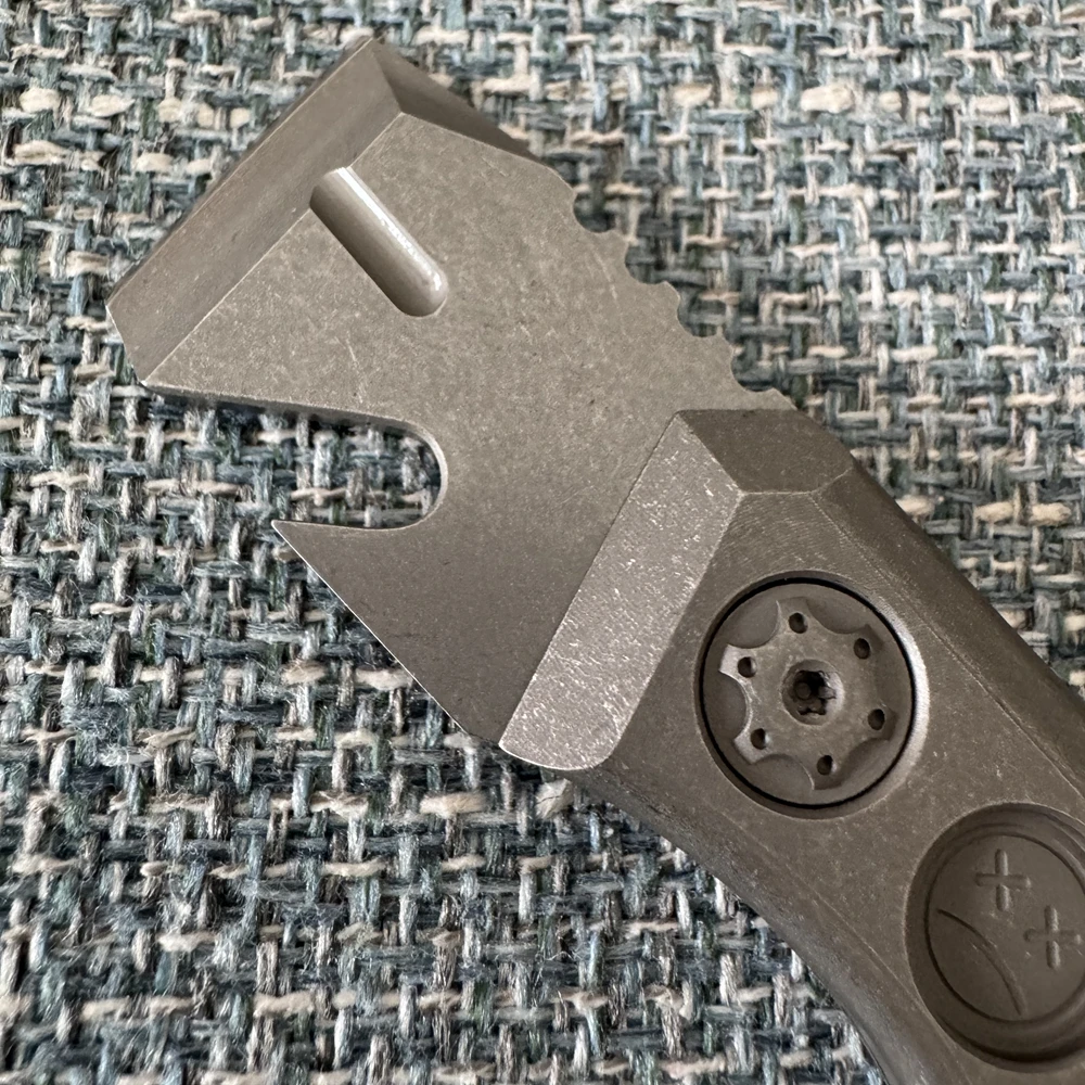 Titanium Alloy DC53 Crowbar with Carbon Fiber Sheath Bottle Opener Outdoor Multifunction EDC Tools