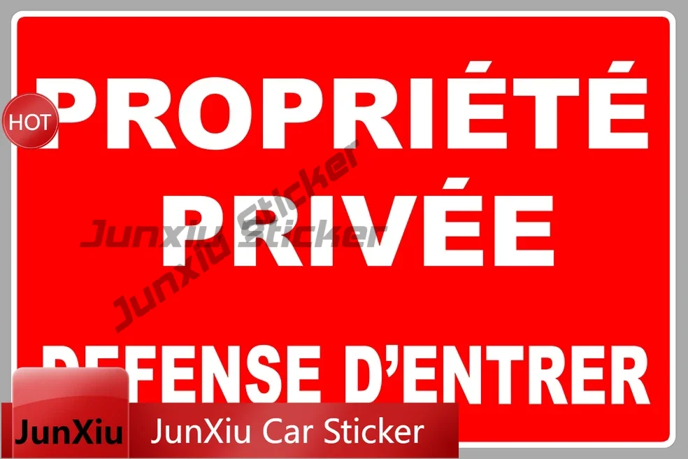 Vinyl Decal Private Property No Entry Trespassing For Suitcase Long Lasting Color Waterproof Luggage Accessories