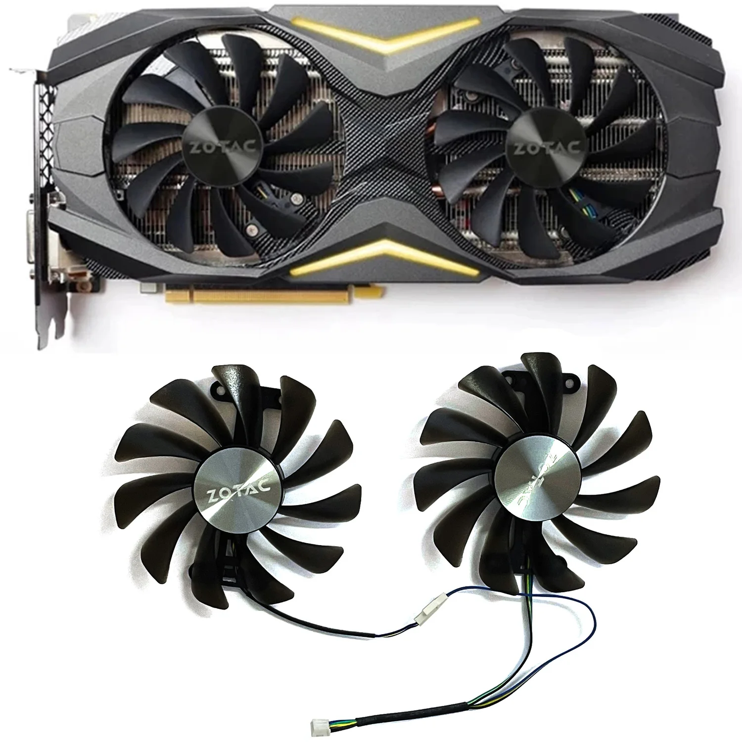 

Новый вентилятор видеокарты 95 мм 4PIN GAA8S2U GFM10012H12SPA для Zotac GTX1070 1070Ti 1080Ti Amper