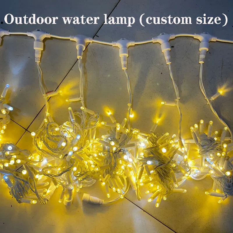 10M integral IP67 outdoor waterproof string IED running water lamp engineering decorative lamp wedding 1.5 meters