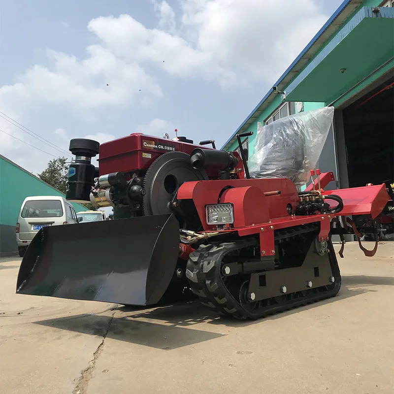 Power Mini Crawler Cultivator for Agricultural Farming Rotavator Rotary Tiller with Gear and Engine Core Components