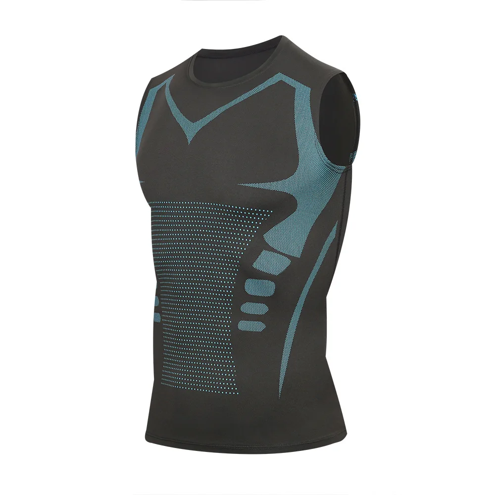 Mans Compression Tank Top Men Gym Shirt Sleeveless Quick Dry Sportswear Male Fitness Bodybuilding Vest Workout Muscle Top ￼ ￼ ￼