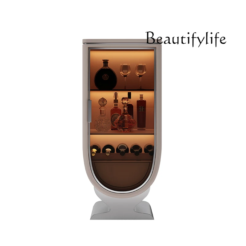 

single-door wine cabinet, living room wine cabinet against the wall, high-end decorative ornament display cabinet for home use