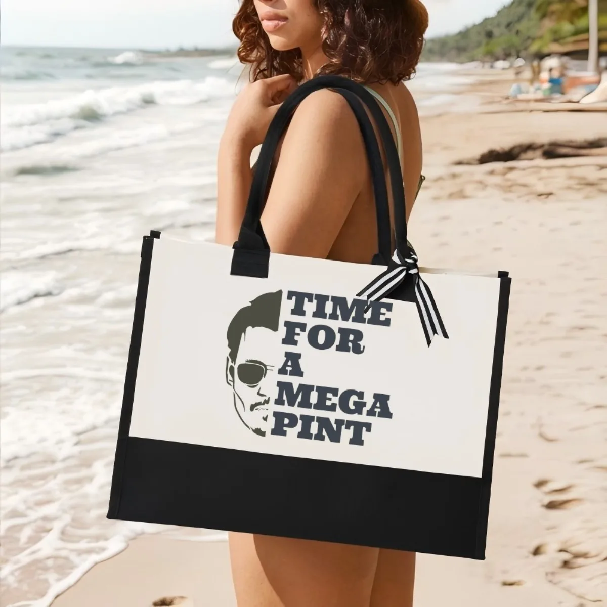 وقت لـ MEGA PINT 2026 وصول جديد موضة عملية واسعة قابلة لإعادة الاستخدام حمل حقيبة نمط طباعة 2 لهجة الثقيلة كتف كبير #1