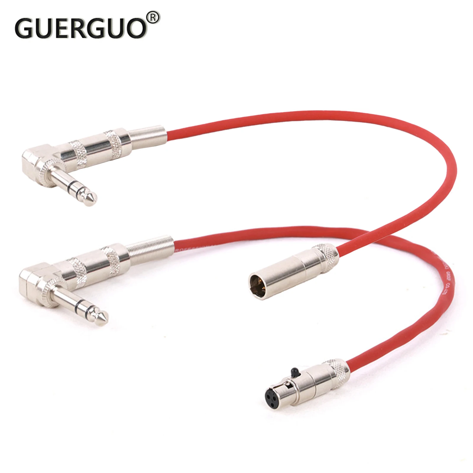 3-pin mini xlr to 6.35mm 1/4 TRS guitar bass instrument cable for akg pocket transmitter wireless microphone system wire cord