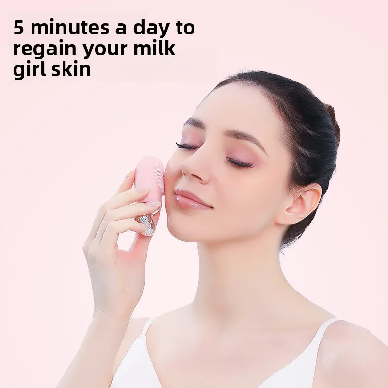 V الوجه متر سيليكون غسل الوجه متر ثلاثية الأبعاد الأسطوانة الكهربائية تنظيف المسام البثرة رفع ثبات الاهتزاز التطهير متر #3