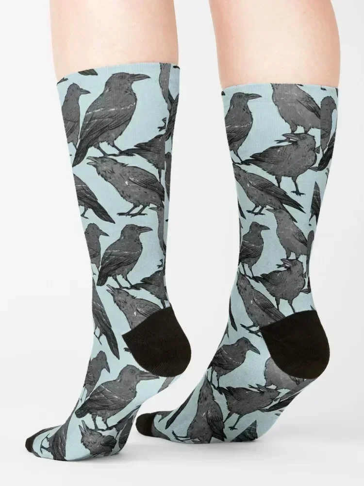 Cute crow pattern Socks winter thermal essential shoes soccer anti-slip Socks Woman Men's