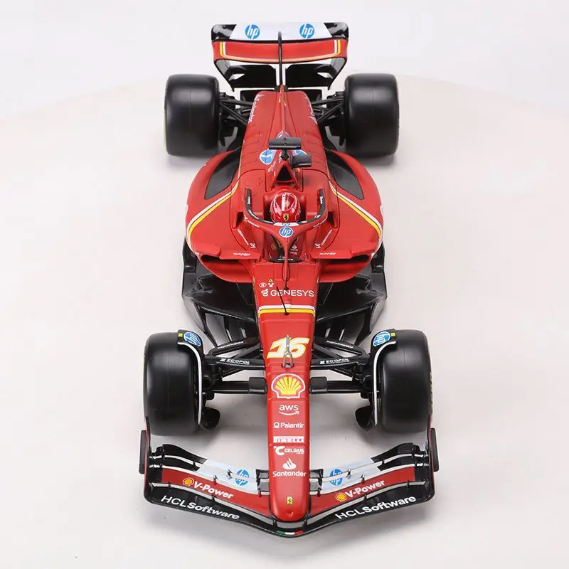 Bburago 1:18 Ferrari 2024 SF24 16 Charles Leclerc 55 Carlos Sainz Alloy Die Cast Cars Model Toys Formula 1 Collection Kid Gift